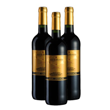 法国赫德安妮干红葡萄酒750ml（3瓶装）