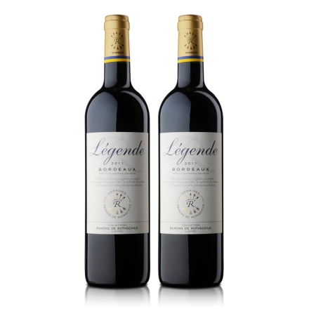 法国拉菲传奇波尔多法定产区红葡萄酒750ml（双瓶装）