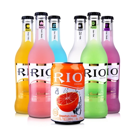 RIO鸡尾酒预调酒混彩装（6瓶装）+3.0°锐澳西柚味伏特加鸡尾酒330ml