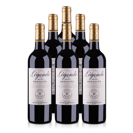法国拉菲传奇 2013 波尔多法定产区红葡萄酒750ml（6瓶装）