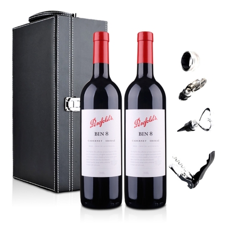 澳大利亚奔富酒园Bin8红葡萄酒双支礼盒