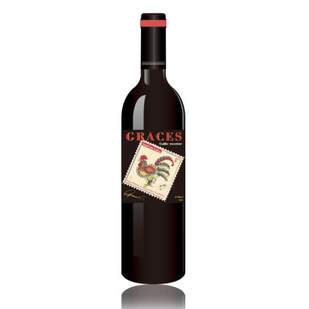 法国（原瓶进口）法国格拉芙丁酉年纪念款高卢雄鸡AOP干红葡萄酒750ml