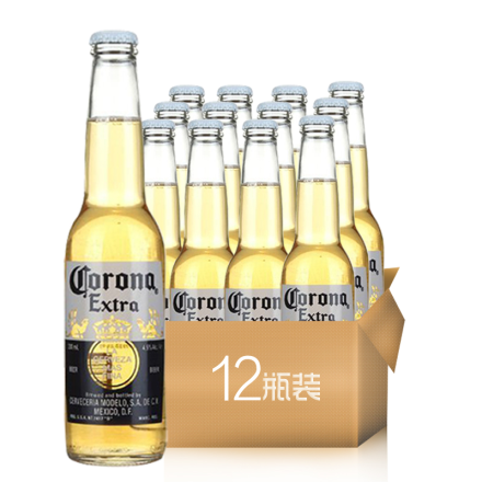 墨西哥风味啤酒CORONA科罗娜啤酒330ml（12瓶装）