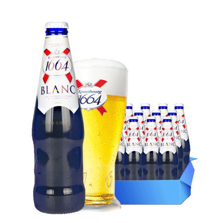 1664啤酒法国品牌凯旋1664白啤酒330ml（12瓶装）