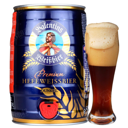 德国进口啤酒爱士堡小麦黑啤酒5L桶装