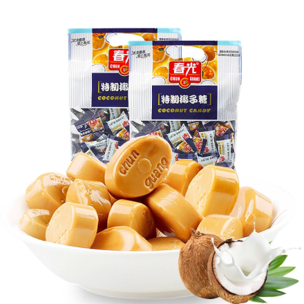 海南特产春光食品特制椰子糖228gX2袋