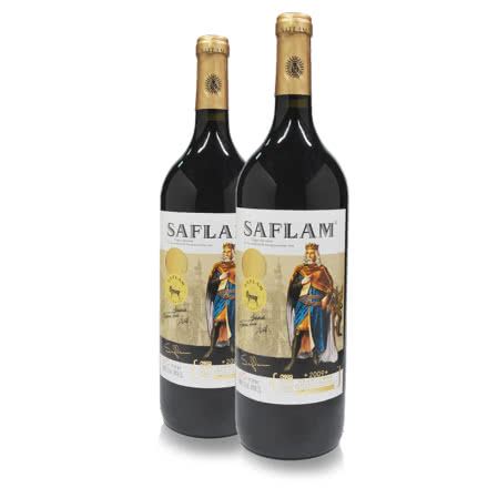 SAFLAM西夫拉姆干红葡萄酒法国进口原装酒浆60年老树超大容量3000ml两瓶箱装