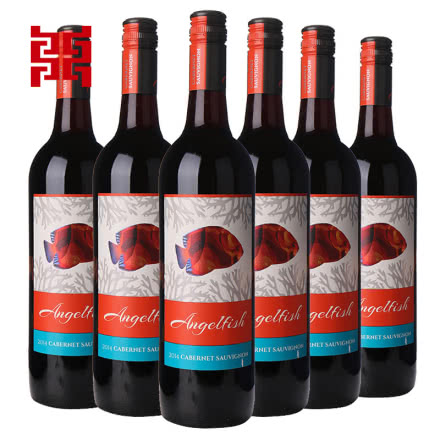 13°新西兰天使鱼珊瑚系列加本力苏维翁红葡萄酒 6支装