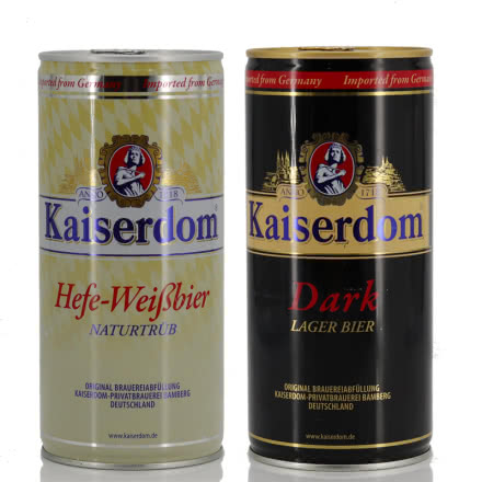 德国啤酒Kaiserdom凯撒黑啤加白啤组合1000ml*2