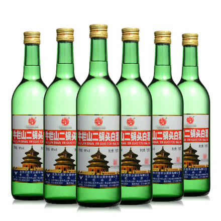 56°牛栏山二锅头高度绿瓶750ml(6瓶装)