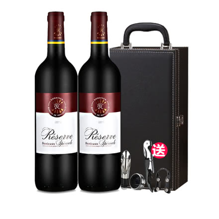 法国拉菲礼盒 进口 珍藏波尔多 干红葡萄酒 750ML*2（ASC）