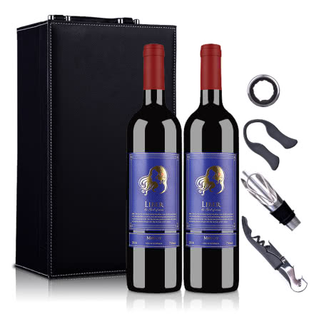 澳大利亚莱圣堡梅洛干红葡萄酒750ml*2礼盒套装
