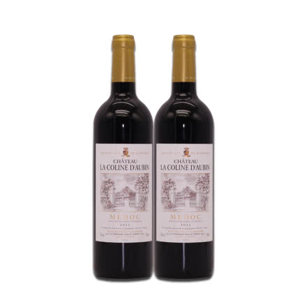 法国红酒（原瓶进口）波尔多梅多克产区AOC杜宾城堡干红葡萄酒750ml*2