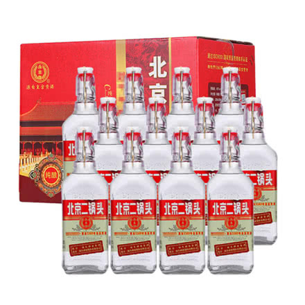 42°北京二锅头出口型小方瓶500ml（12瓶装）
