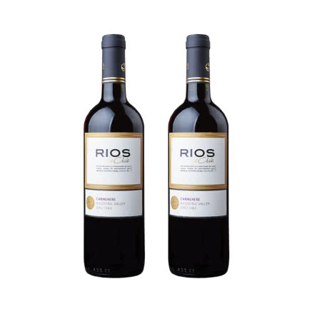 智利进口酒庄直采丽欧斯（RIOS）干红葡萄酒750ml*2