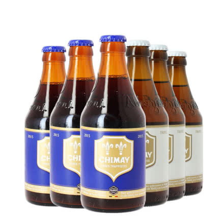 比利时进口智美蓝帽白帽组合装精酿啤酒330ml（6瓶装）