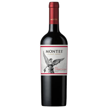 智利进口蒙特斯经典赤霞珠干红葡萄酒750ml单支装