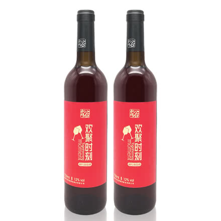新疆有机红酒 和硕芳香庄园欢聚时刻甜红葡萄酒750ml*2