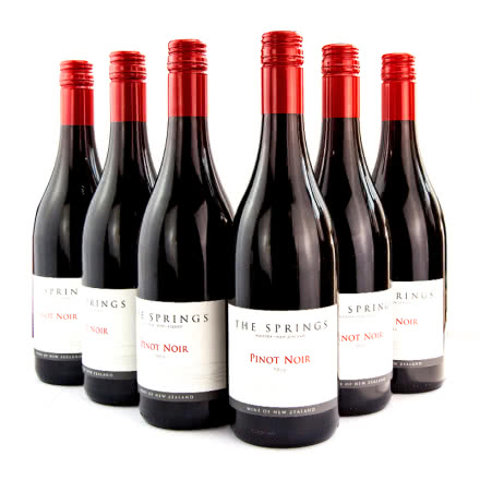 THE SPRINGS黑皮诺 新西兰 原瓶进口 特惠六只装 干红 葡萄酒 750ml*6