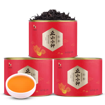 八马茶业 武夷正山小种红茶罐装茶叶自饮装80g*3罐  D0092-3