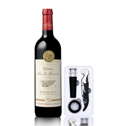 法国（原瓶进口）普吉朗德庄园大波尔多AOC级干红葡萄酒750ml