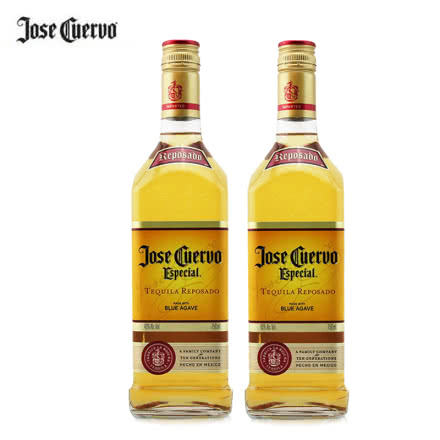 墨西哥进口Jose Cuervo洋酒 豪帅金快活龙舌兰酒 750MLx2瓶