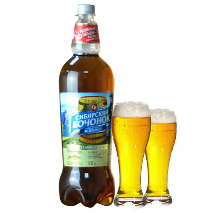 俄罗斯进口啤酒波罗的海西伯利亚冰纯高度啤酒1.35L*1瓶（鱼标志）