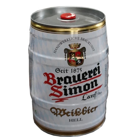 德国啤酒5.1°凯撒西蒙小麦白啤酒桶装5L