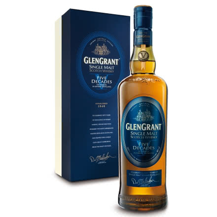 46°英国格兰冠GLEN GRANT 单一麦芽苏格兰威士忌50周年 原装进口700ml