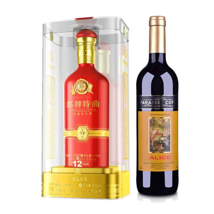 50°郎酒郎牌特曲鉴赏（12）500ml +西班牙红酒西班牙歌帕天堂·爱丽丝干红葡萄酒750ml