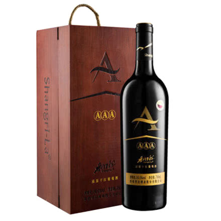 香格里拉国产红酒赤霞珠干红葡萄酒高原AAA系列1瓶礼盒装