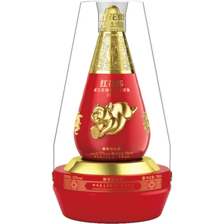 郎酒 53°红花郎猪年纪念酒 （单瓶装750ml*1瓶）