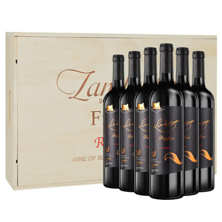 澳大利亚勆迪火狐珍藏西拉干红葡萄酒（松木礼盒装）750ml*6
