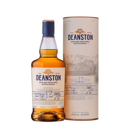 46°汀思图DEANSTON12年单一麦芽苏格兰威士忌700ml