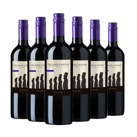 智利干露复活节岛梅洛半干型红葡萄酒 750ml整箱（6瓶装）