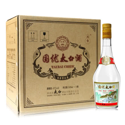 45度凤香型国优太白酒整箱白酒（500ml×6瓶）