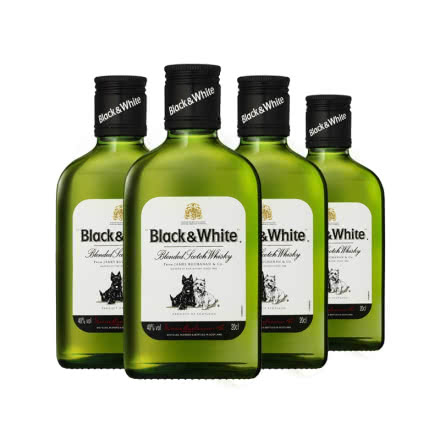 40°黑白狗调配型苏格兰威士忌200ml（4瓶装）