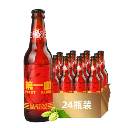 拳击猫第一血精酿啤酒琥珀拉格红啤酒355ML(24瓶装）