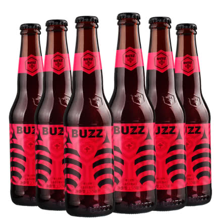 BUZZ蜂狂精酿车厘子小麦啤酒330ml（6瓶装）
