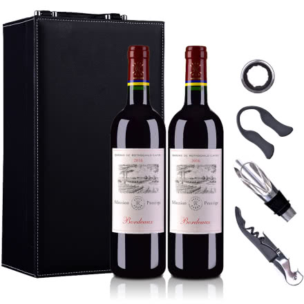 法国拉菲罗斯柴尔德尚品波尔多法定产区红葡萄酒750ml*2 （DBR行货）(双支礼盒装）