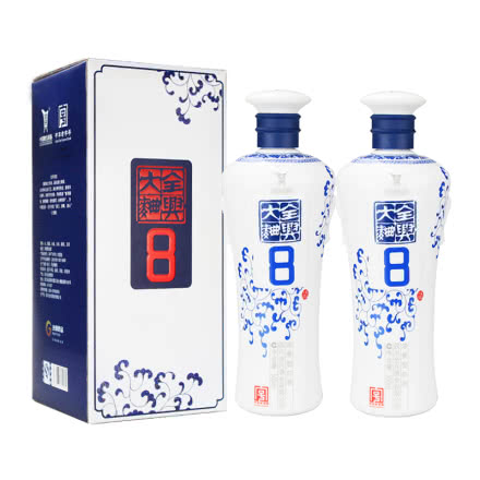 52°全兴大曲青花8浓香型白酒500ml（2瓶装）2015年