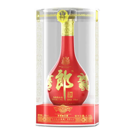 53° 郎酒 红花郎（15）酱香白酒1.65L