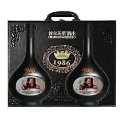 法国 波尔圣堡至尊1986干红葡萄酒750ml*2瓶原装礼盒