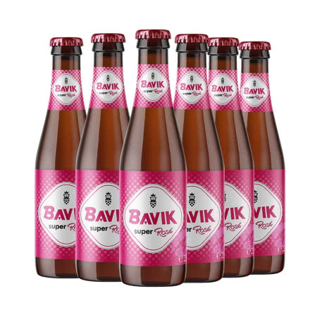 帕图思比利时进口玫瑰红瓶装啤酒250ml（6连包）