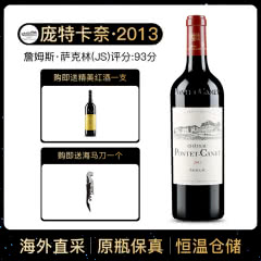 庞特卡奈庄园干红葡萄酒 法国原瓶进口红酒 2013年 单支 750ml
