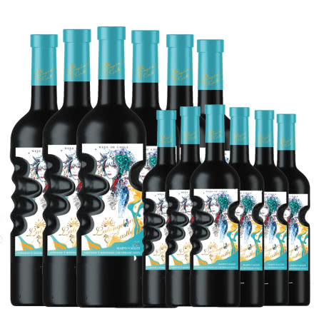 法国原酒进口14.5度红酒整箱 买一箱送一箱 蓝色妖姬干红葡萄酒750ml*6