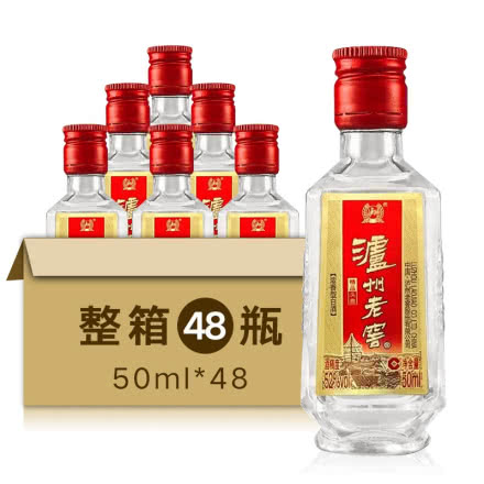 52度陈年老酒收藏酒 泸州老窖精品头曲（2012年产）浓香型白酒 50ml*48瓶