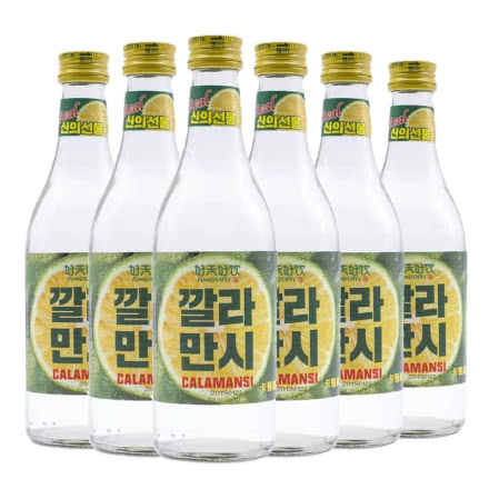 12.5度韩国原瓶进口好天好饮烧酒卡曼橘360ml（6瓶）