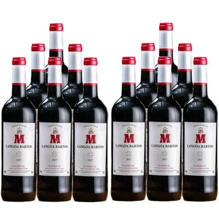 【买一箱送一箱】朗格巴顿珍藏法国进口红酒14度干红葡萄酒750ml*6瓶一共得12支