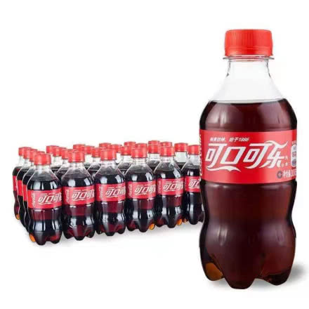 可口可乐汽水碳酸饮料300ml*24瓶塑包